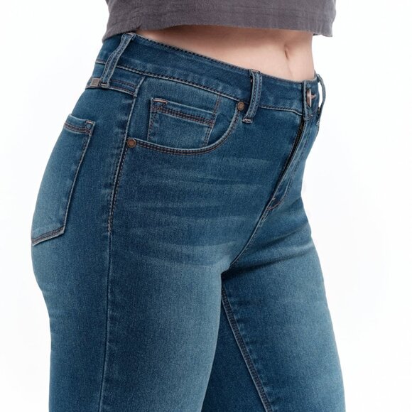 1822 Denim Ava Butter Soft Skinny Ziggy Wash Rinse Medium Mid Rise Jeans Pants 8 - Picture 4 of 9